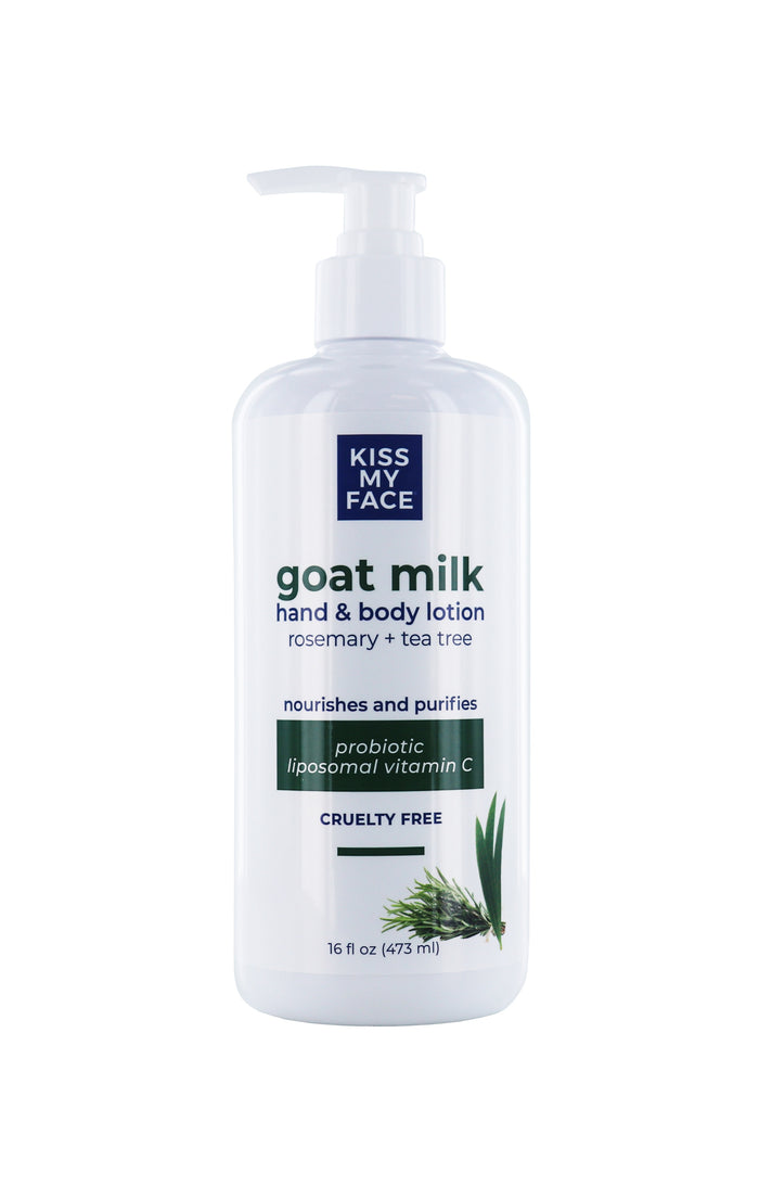 kiss my face Goat Milk Hand & Body Lotion - Rosemary + Tea Tree