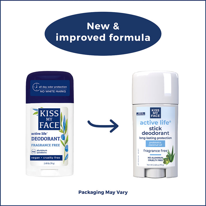 Kiss My Face Active Life Stick Frag. Free Deodorant
