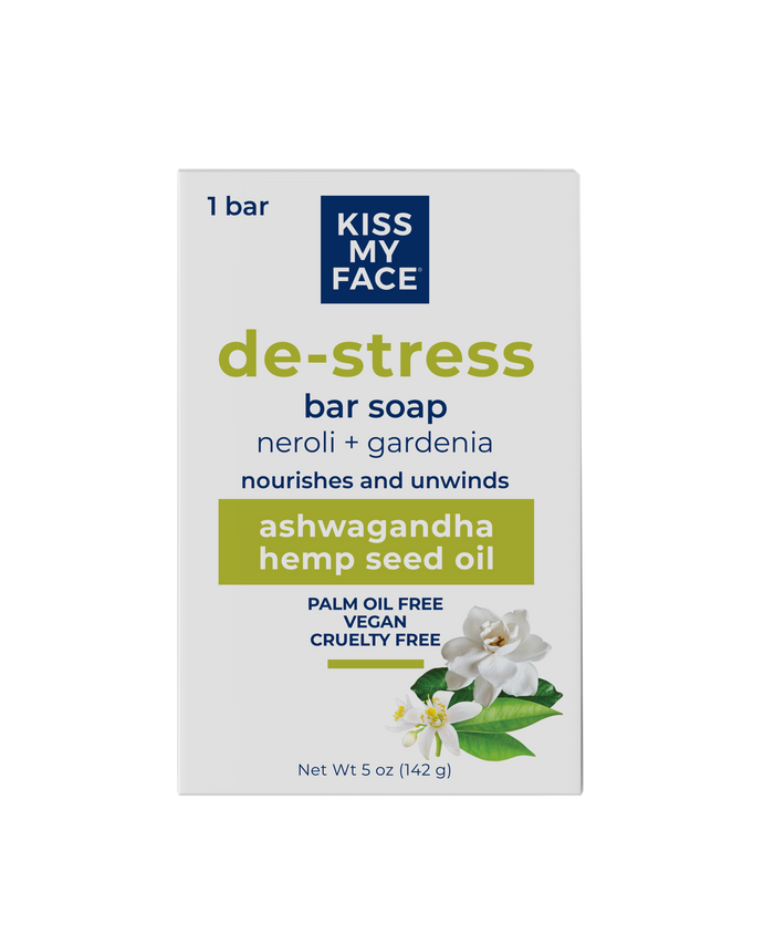 kiss my face De-Stress Bar Soap - Neroli + Gardenia