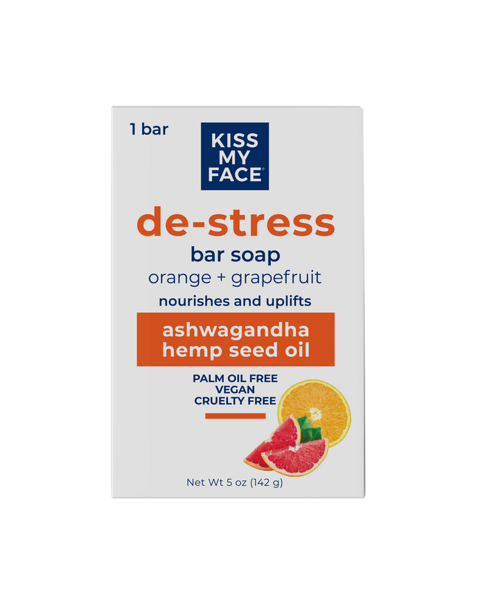 kiss my face De-Stress Bar Soap - Orange & Grapefruit