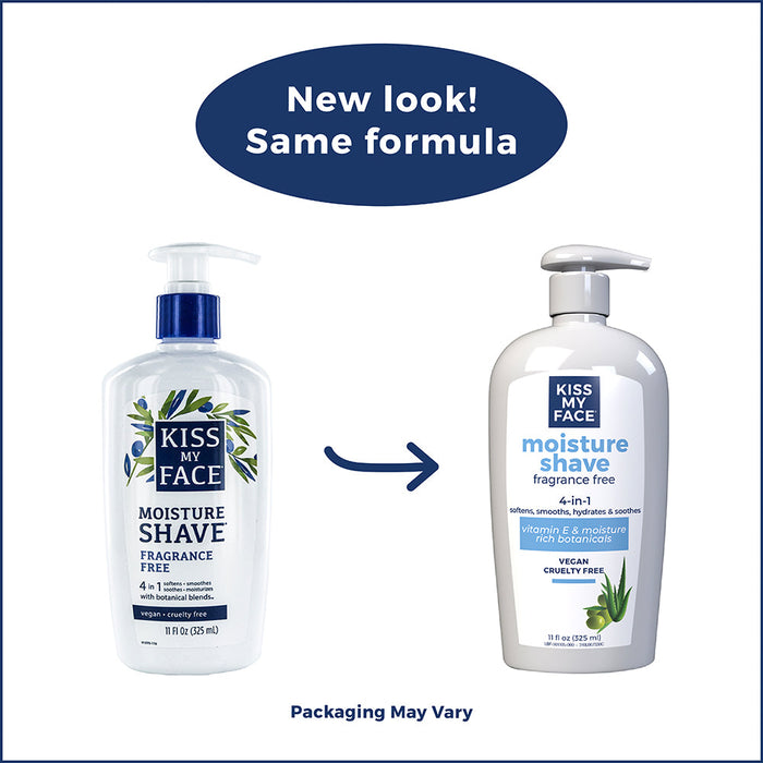 Kiss My Face Fragrance Free Moisture Shave 4pk