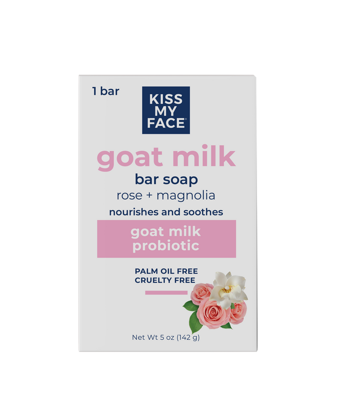kiss my face Goat Milk Bar Soap - Rose + Magnolia