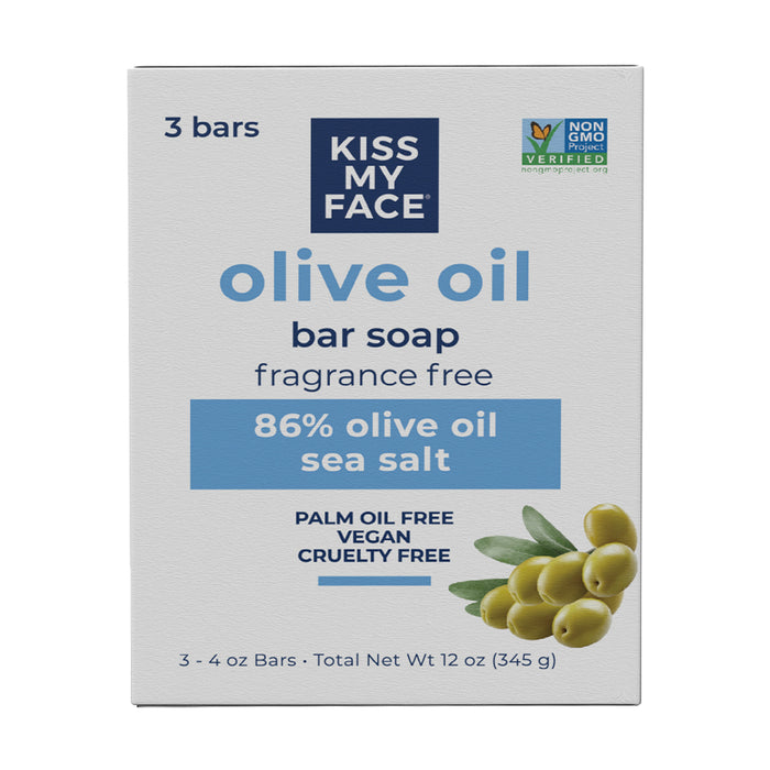 kiss My Face Pure Olive Oil Bar Soap - Fragrance Free
