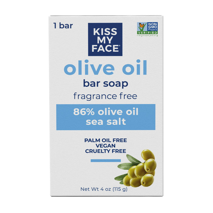 kiss My Face Pure Olive Oil Bar Soap - Fragrance Free