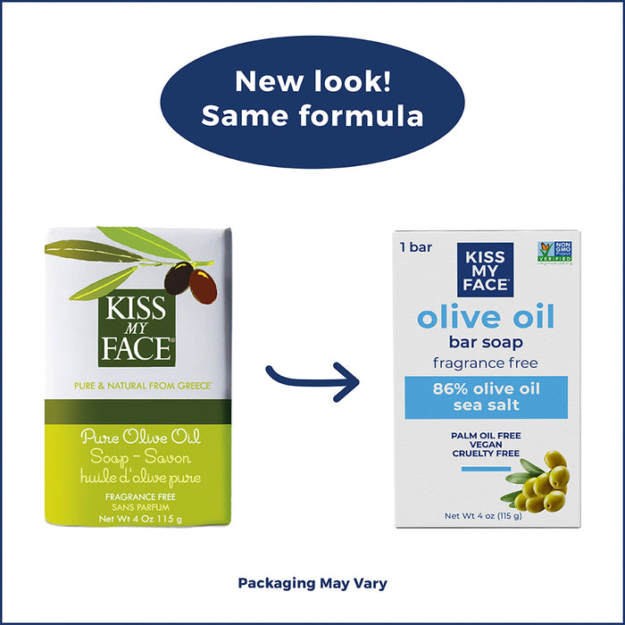 kiss My Face Pure Olive Oil Bar Soap - Fragrance Free
