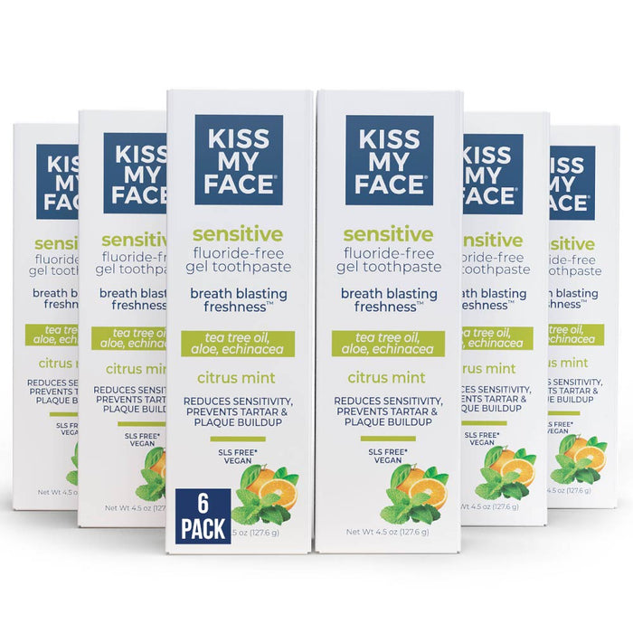 Kiss My Face Sensitive Citrus Mint Gel Fluoride Free Toothpaste