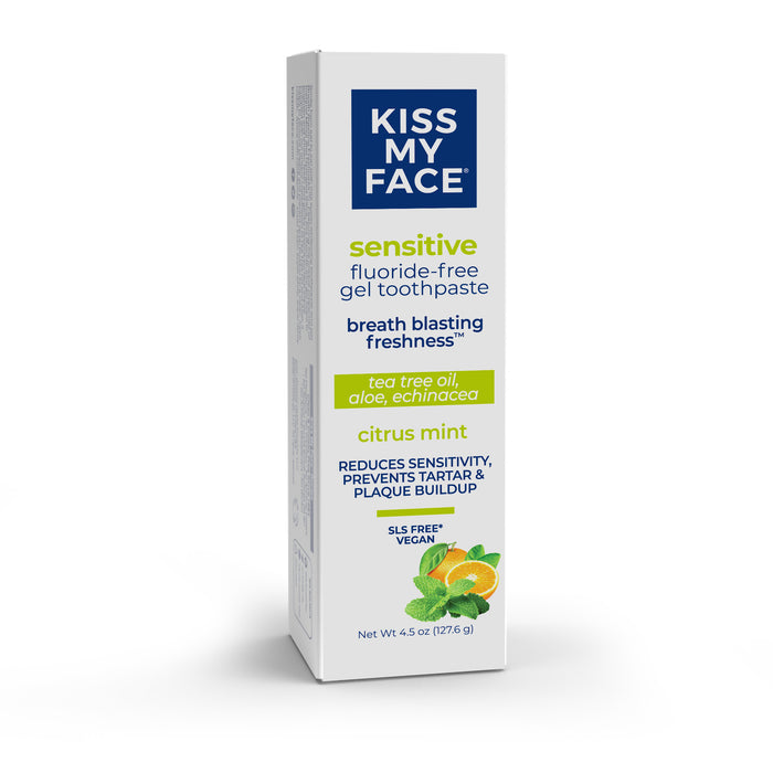 kiss my face Sensitive Citrus Mint Gel Fluoride Free Toothpaste
