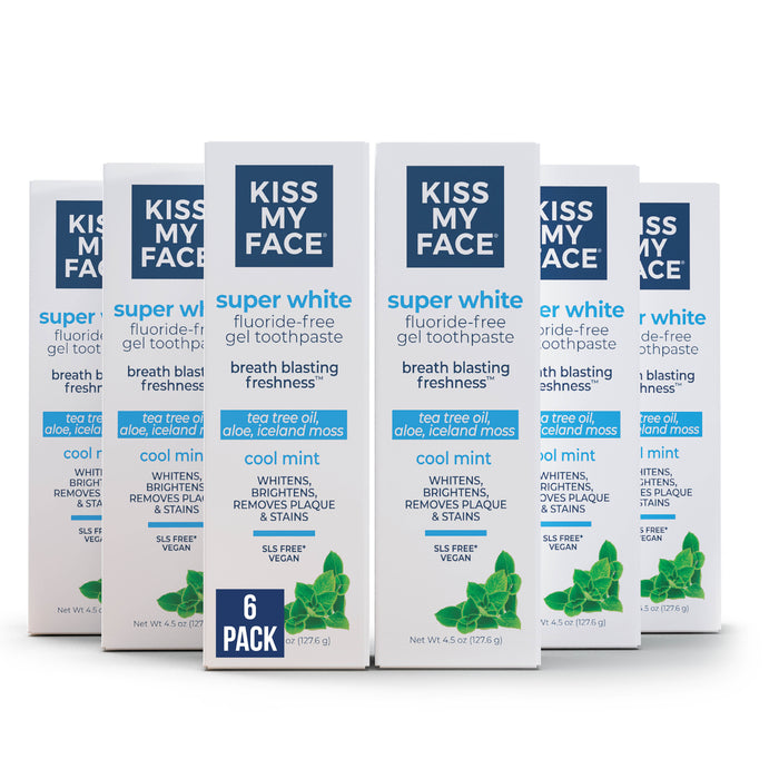 Kiss My Face Whitening Cool Mint Gel Fluoride Free Toothpaste