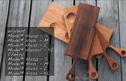 kitchengrips Cherry Wood Charcuterie Boards with Handle (Multiple Sizes)