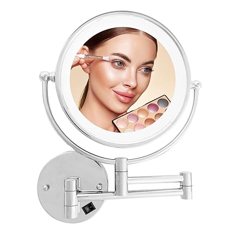 kitchengrips Cosmetic Mirror 10x Magnification Wall Mount