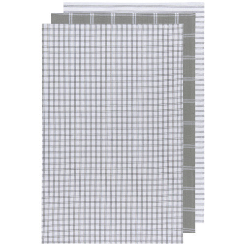 kitchengrips Dish Towel Set Tic-Tac-Toe London Grey