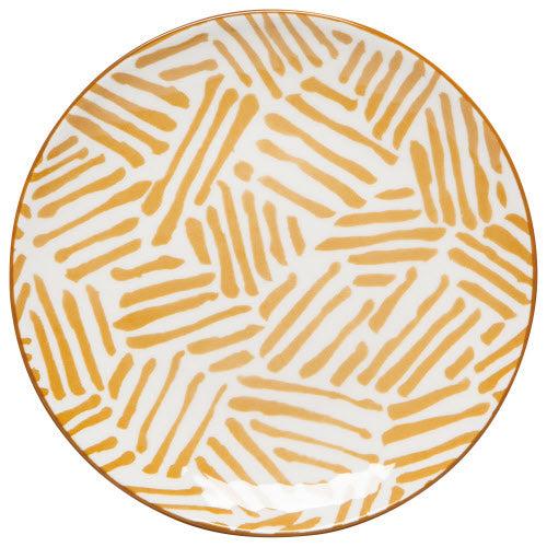 kitchengrips Appetizer Plate - Ochre Lines