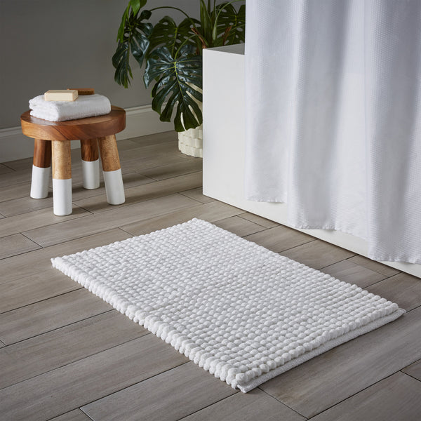 Kitchengrips Bath Mat Puff White