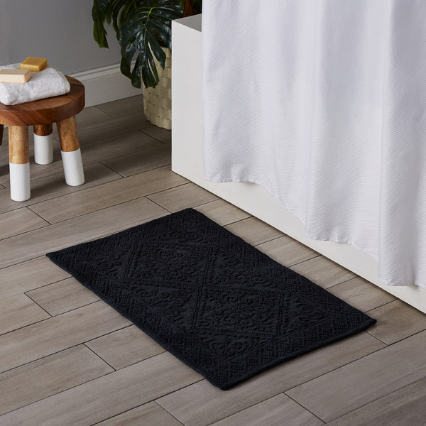 Kitchengrips Bath Mat Tavira Black