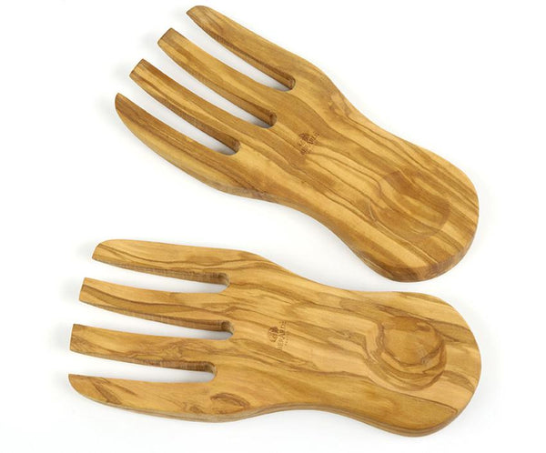 kitchengrips Bear Claw Salad Servers Olive Wood