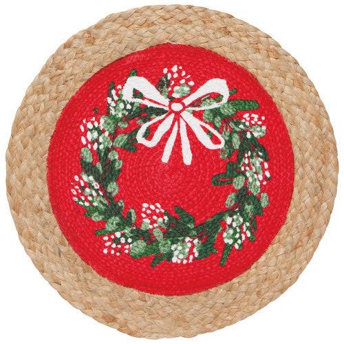 kitchengrips Braided Placemat Christmas Wreath