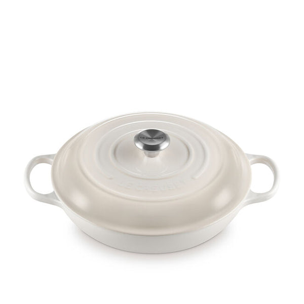 kitchengrips Braiser Meringue Enameled Cast Iron