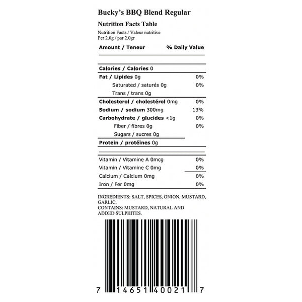 Kitchengrips Buckys Regular Spice Blend