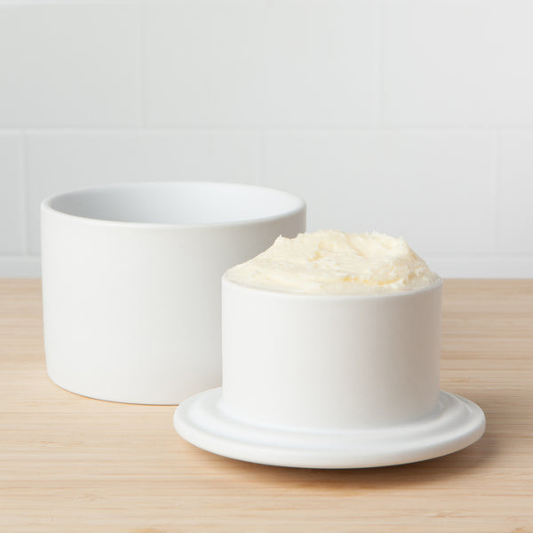 Kitchengrips Butter Crock Matte White