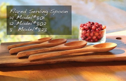 kitchengrips Cherry Wood Flared Serving Spoon