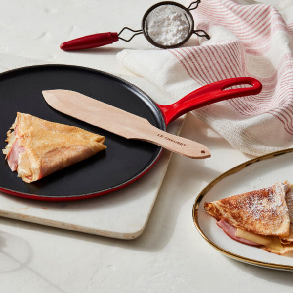 Kitchengrips Crêpe Pan Cerise Enameled Cast Iron