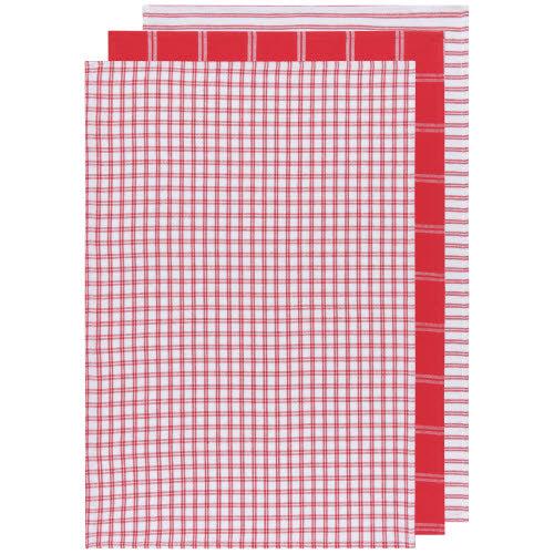 kitchengrips Dish Towel Set Tic-Tac-Toe Red