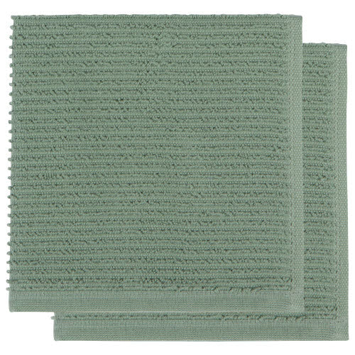 kitchengrips Dishcloth Ripple Set- Elm Green
