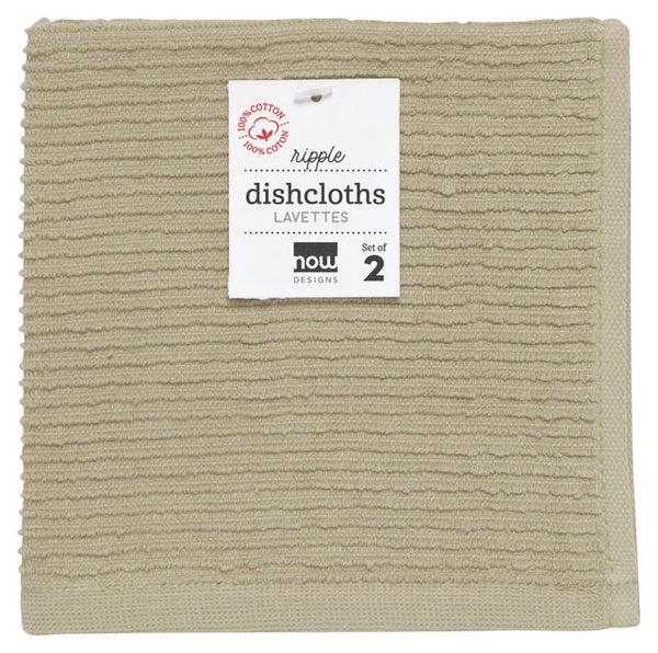 kitchengrips Dishcloth Ripple Set - Sandstone