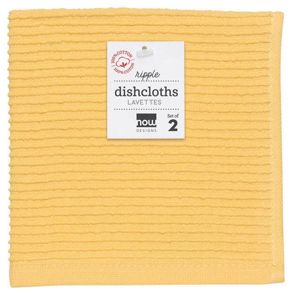 kitchengrips Dishcloth Ripple Set - Yellow