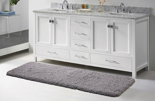 Kitchengrips Double Sink Bath Mat Lux White