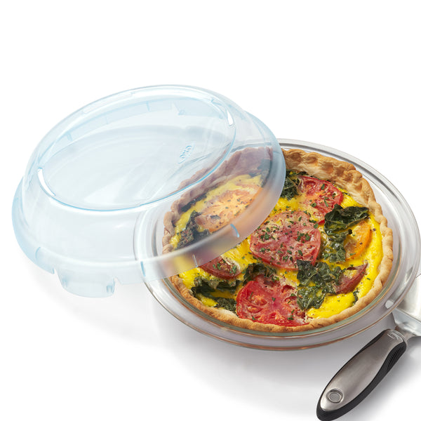 Kitchengrips Glass Pie Plate With Lid