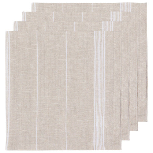 kitchengrips Linen Cloth Napkin Set White