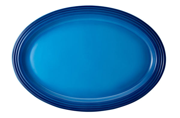 kitchengrips Oval Serving Platter Blueberry