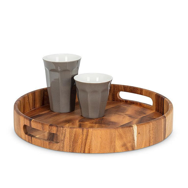 Kitchengrips Round Serving Tray Acacia Wood