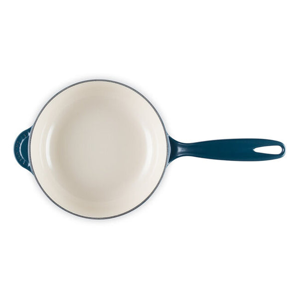 Kitchengrips Saucier Pan Agave Enameled Cast Iron