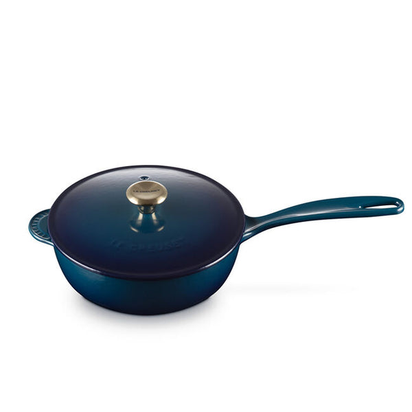 kitchengrips Saucier Pan Agave Enameled Cast Iron