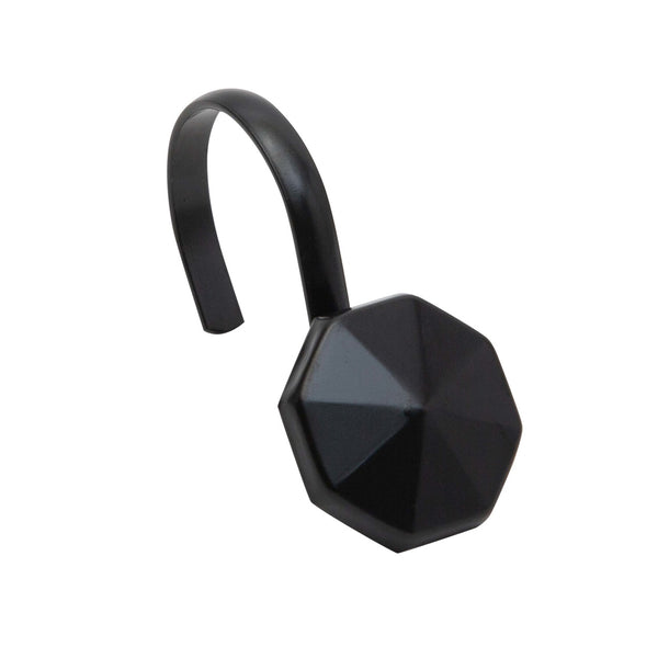 kitchengrips Shower Curtain Hooks Alta - Black