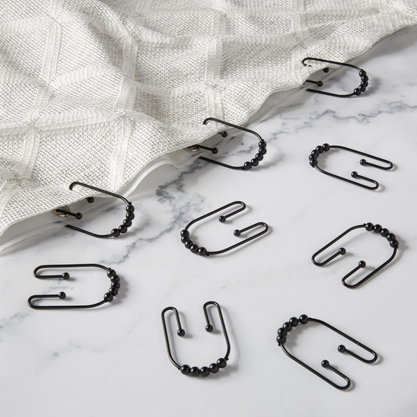 Kitchengrips Shower Curtain Hooks Clyde - Black