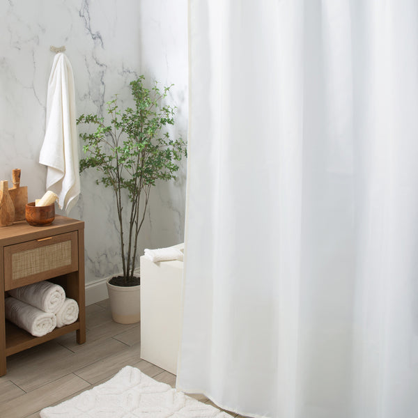 kitchengrips Shower Curtain Liner White Extra Long