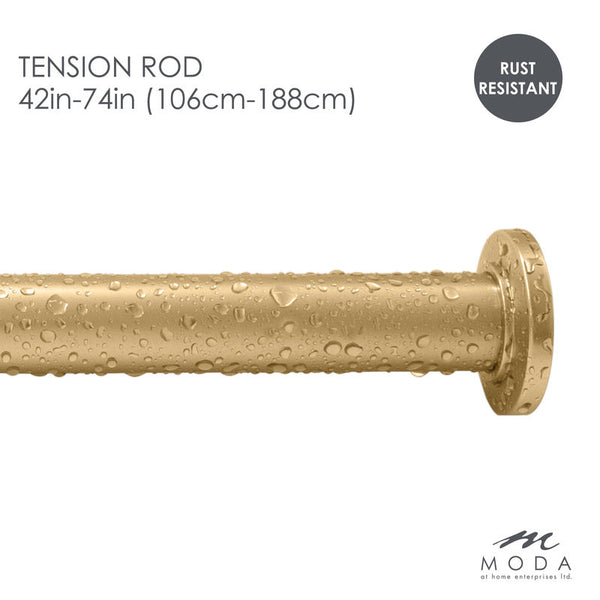 kitchengrips Shower Curtain Rod Draper Gold