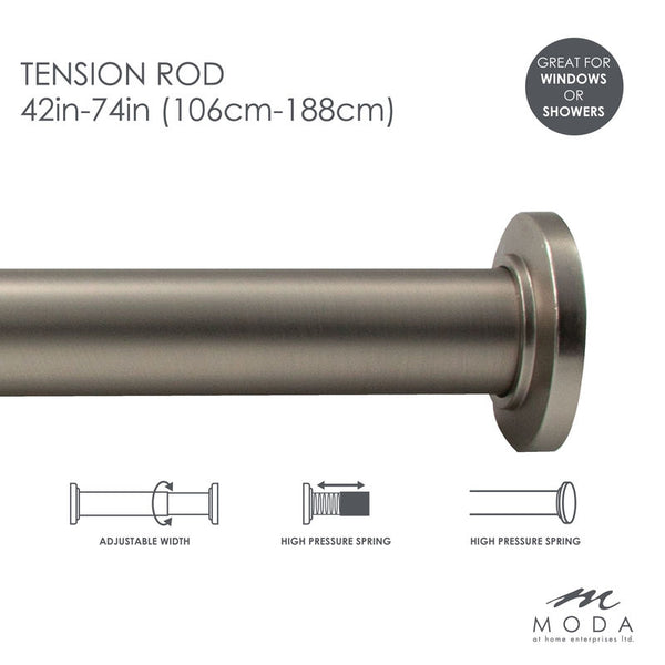 kitchengrips Shower Curtain Rod Draper Satin