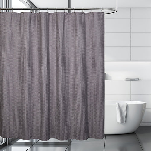 kitchengrips Shower Curtain Waffle Grey