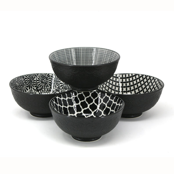 kitchengrips Small Snack Bowl Black & White