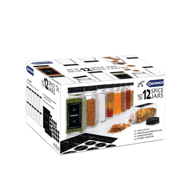 Kitchengrips Spice Jars & Labels Set