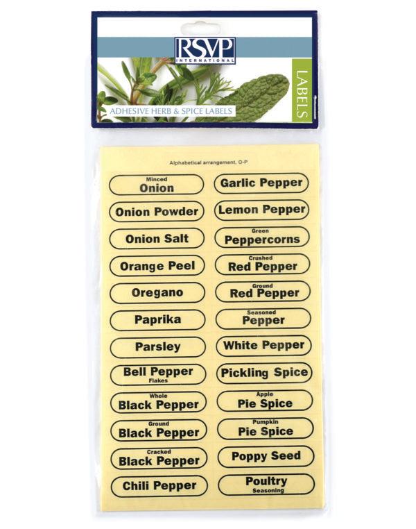 kitchengrips Spice Labels
