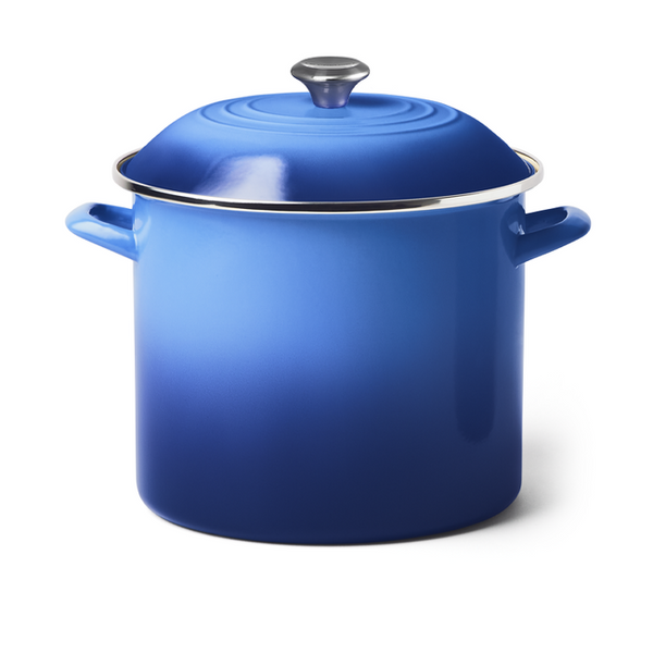 kitchengrips Stock Pot Enameled Steel Blueberry