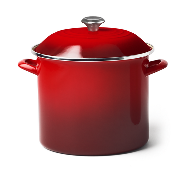 kitchengrips Stock Pot Enameled Steel Cerise
