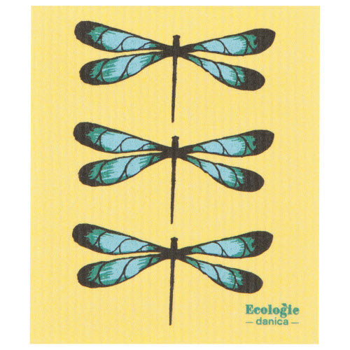 kitchengrips Swedish Dish Cloth Dragonfly Yellow