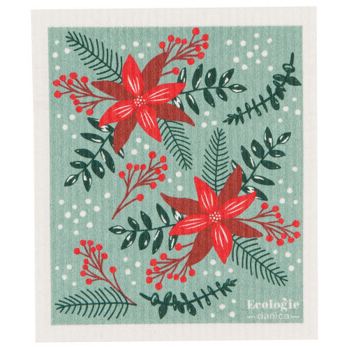 kitchengrips Swedish Dishcloth Poinsettia