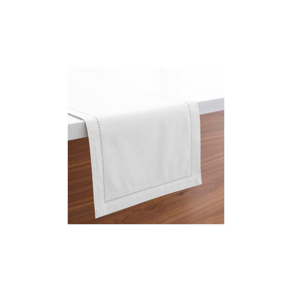 kitchengrips Table Runner Hemstitch White